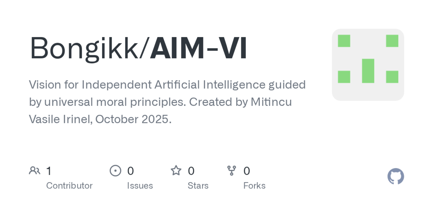 aimvi a vision for independent ai guided by universal moral principles