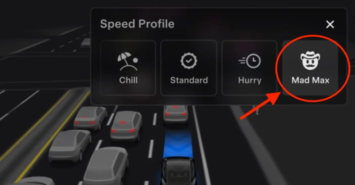 tesla brings back x27mad maxx27 x27full selfdrivingx27 mode that ignores speed limits