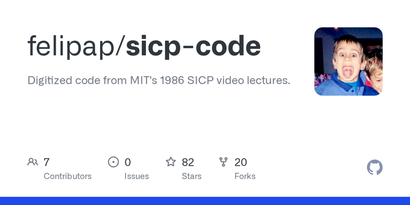 code from mitx27s 1986 sicp video lectures