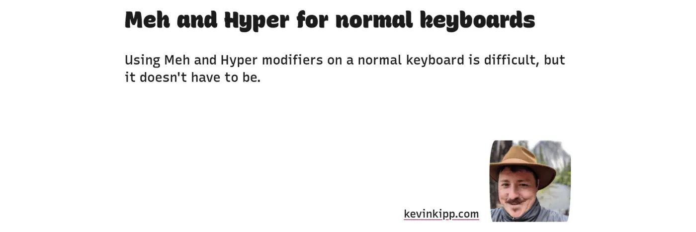 meh and hyper for normal keyboards 2023