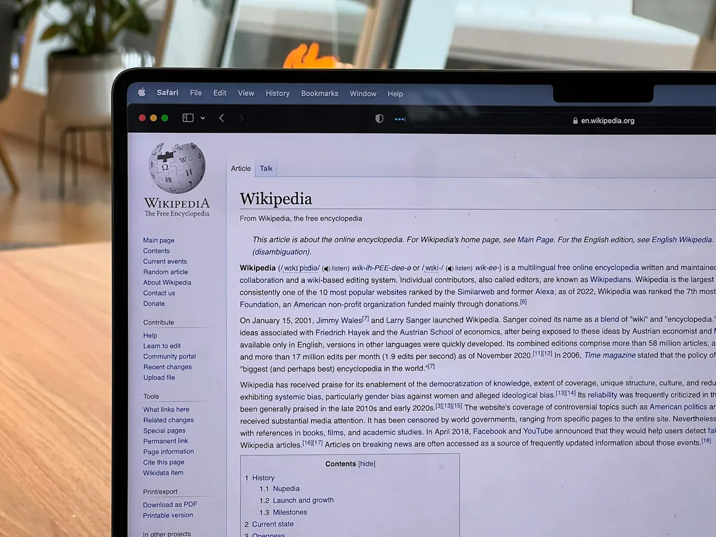 wikipedia says ai is causing a dangerous decline in human visitors