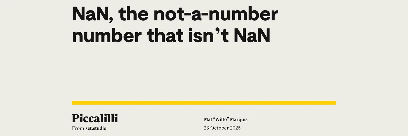 nan the notanumber number that isnx27t nan
