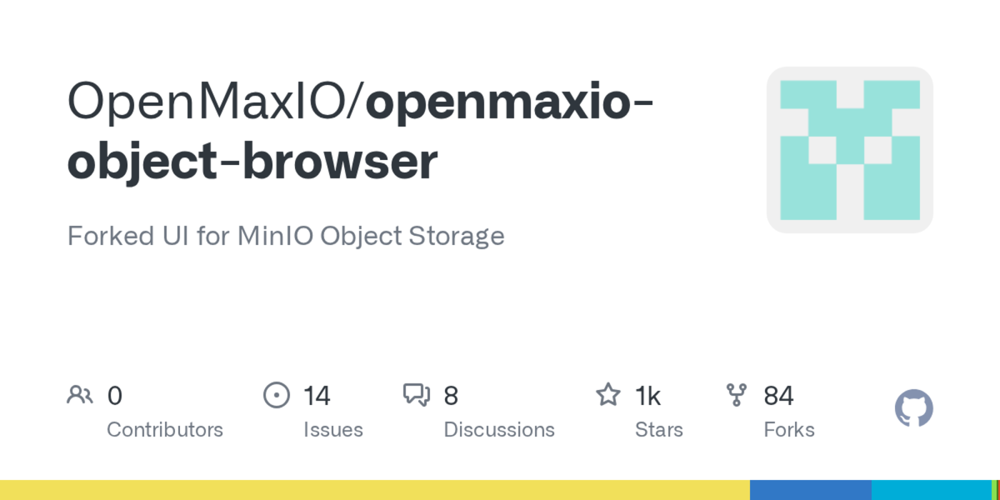openmaxio is a communitymaintained fork of minio