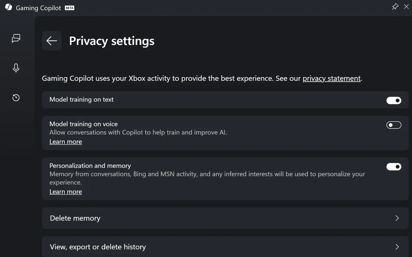 copilot for gaming screenshots your gamesuploads them to msenabled by default