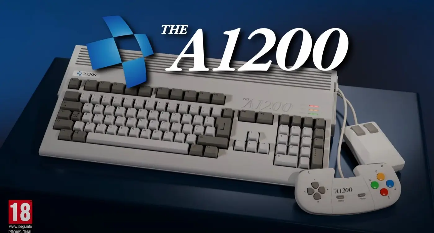 fullsize amiga a1200 retro gaming system comes armed with modern hdmi port