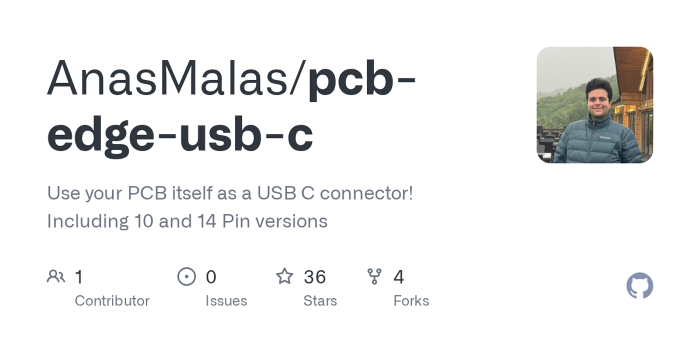 pcb edge usb c connector library