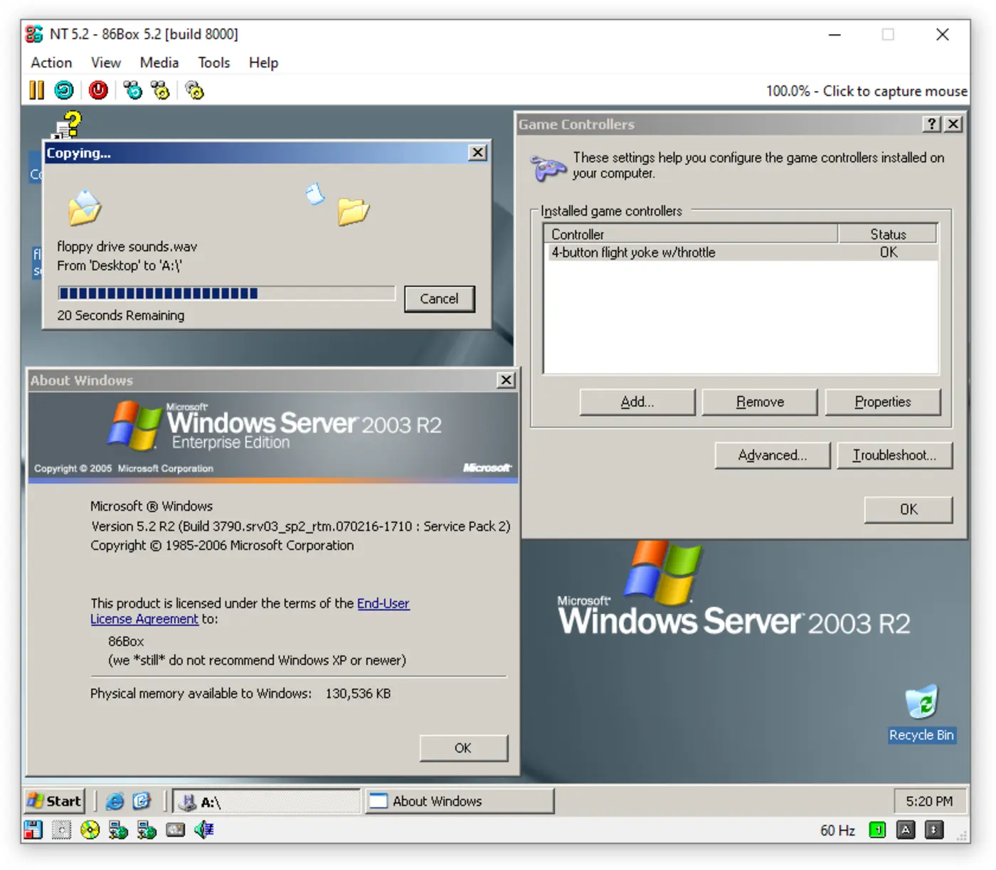 86box v52 now with floppy drive sounds