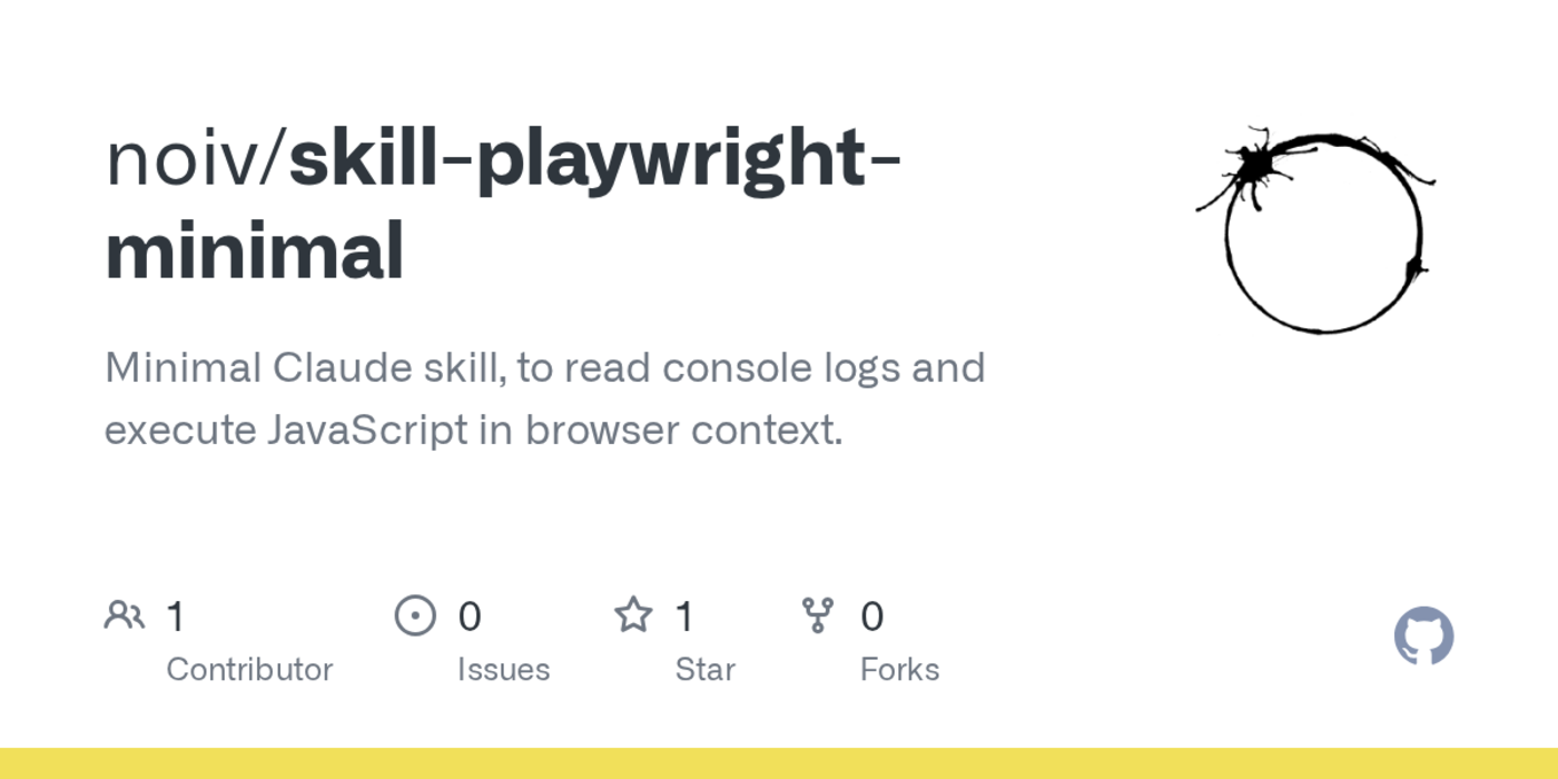 show hn a minimal playwright skill for claude code