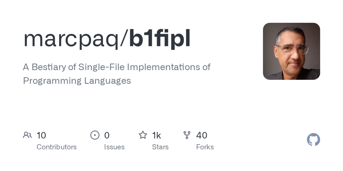 a bestiary of singlefile programming language implementations