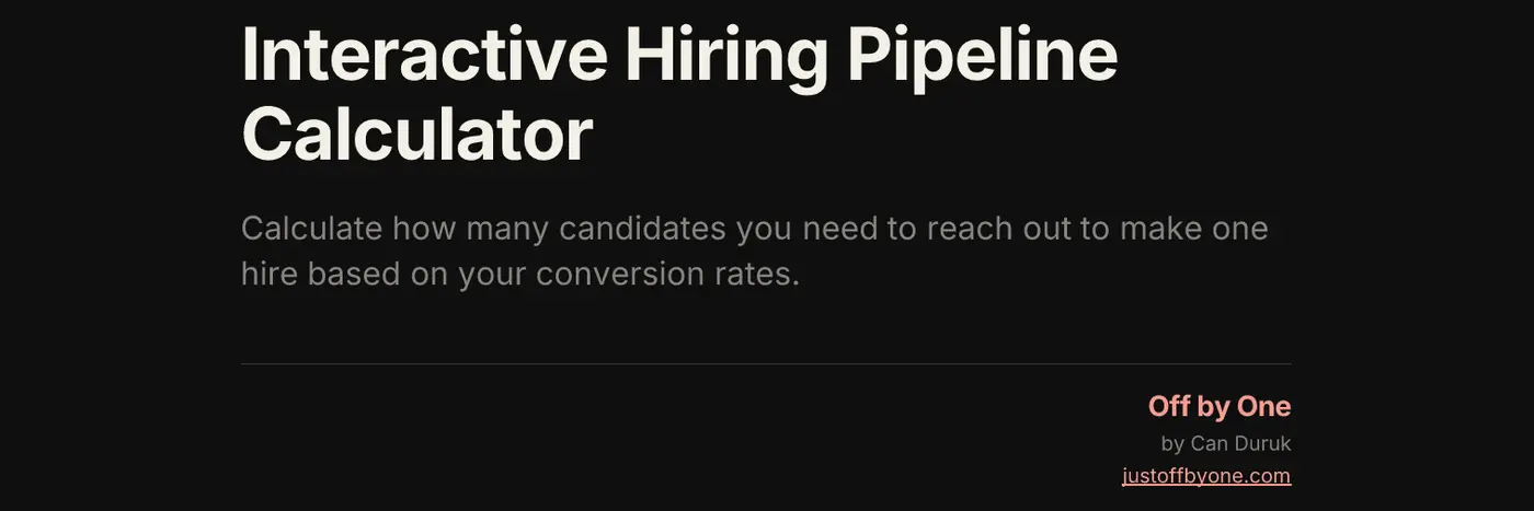 interactive hiring pipeline calculator