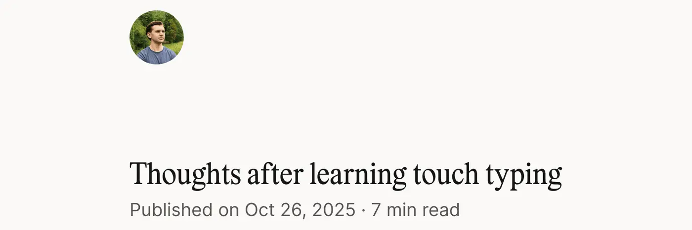 thoughts after learning touch typing