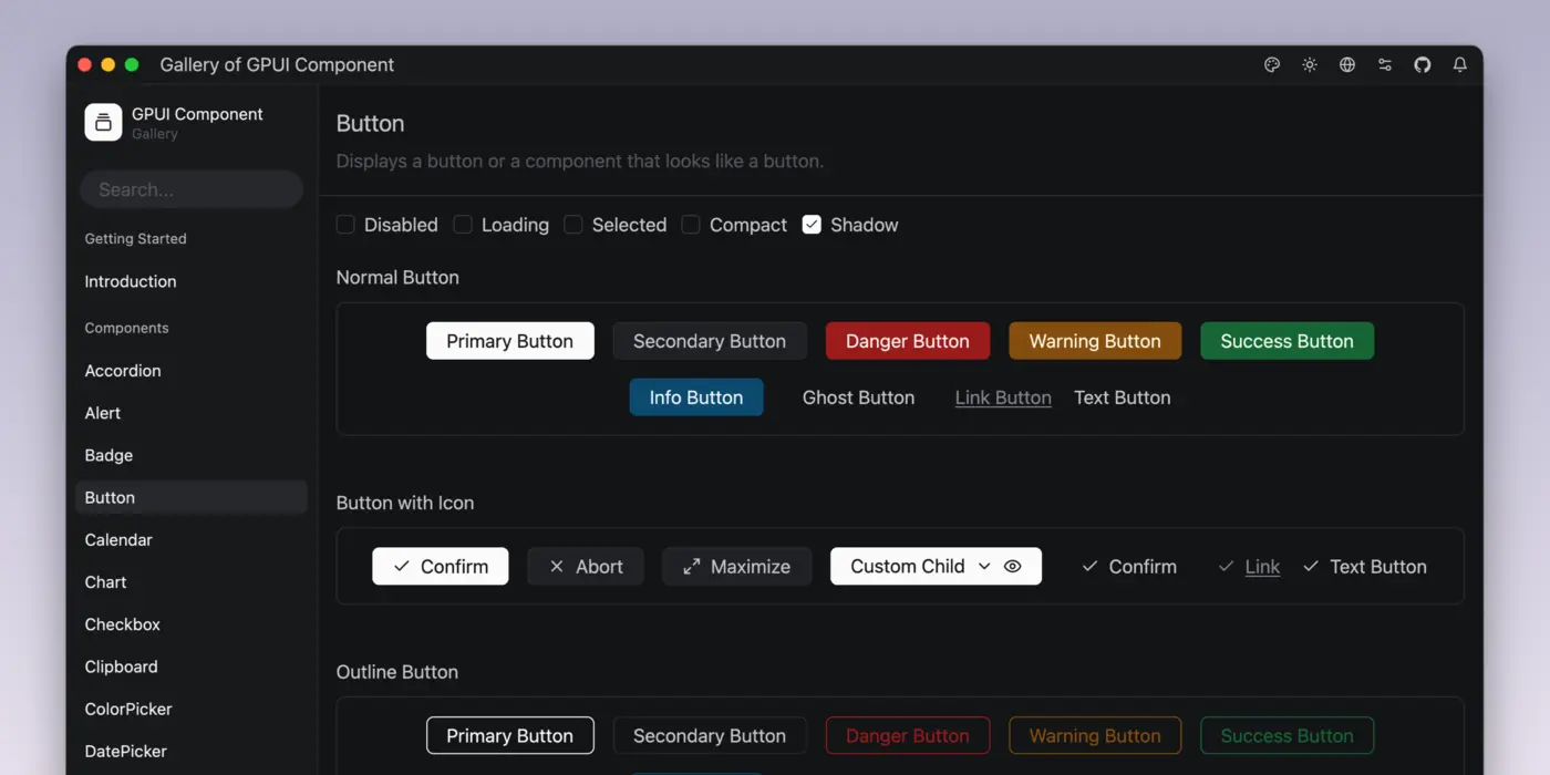 rust crossplatform gpui components