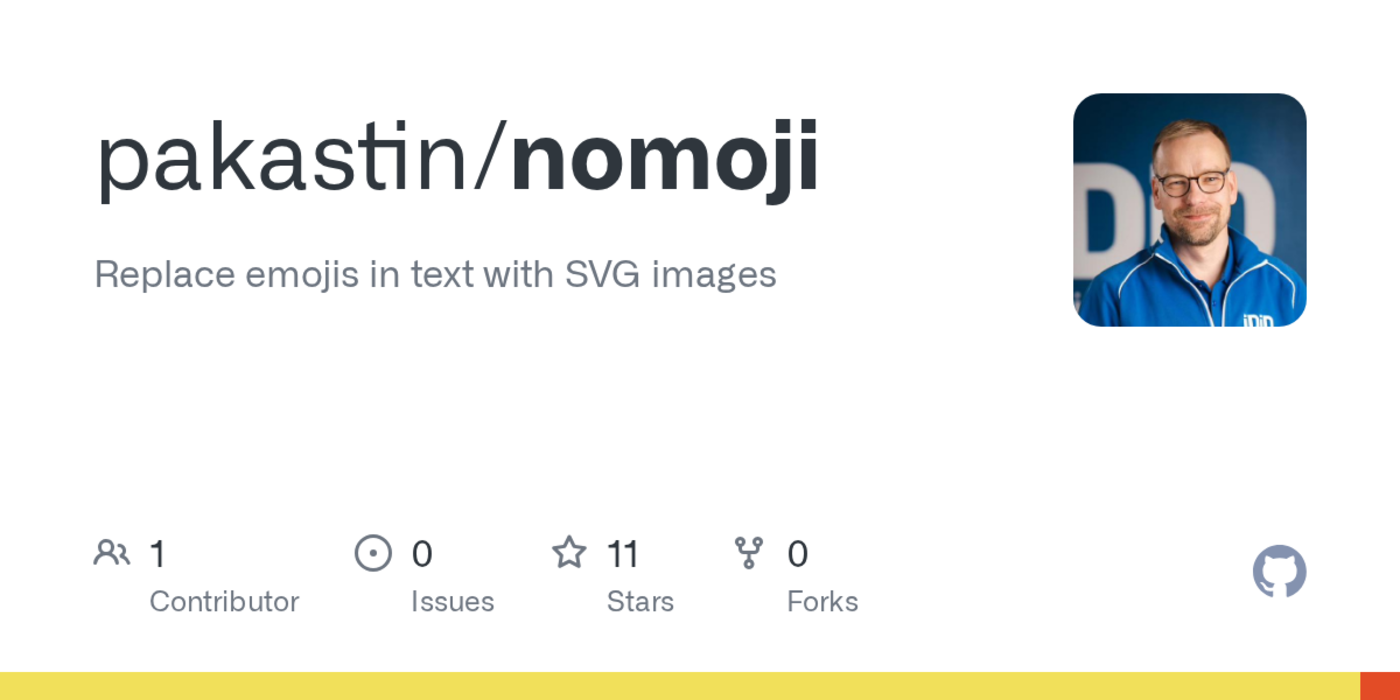 nomoji replace emojis in text with svg images