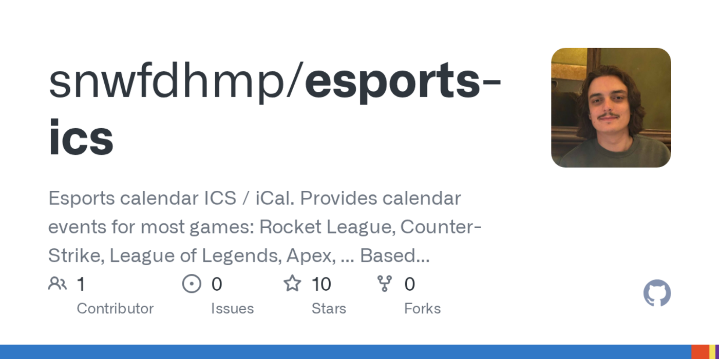 esports ics for your calendar