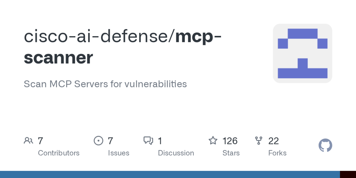 cisco opensourced mcpscanner for finding vulnerabilties in mcp server