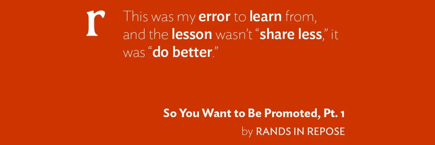 so you want to be promoted