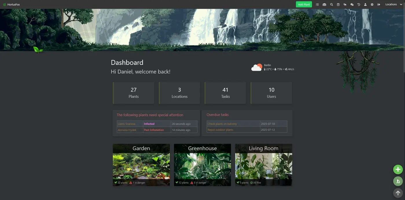 show hn hortusfox foss system for houseplants with enterprisescale features