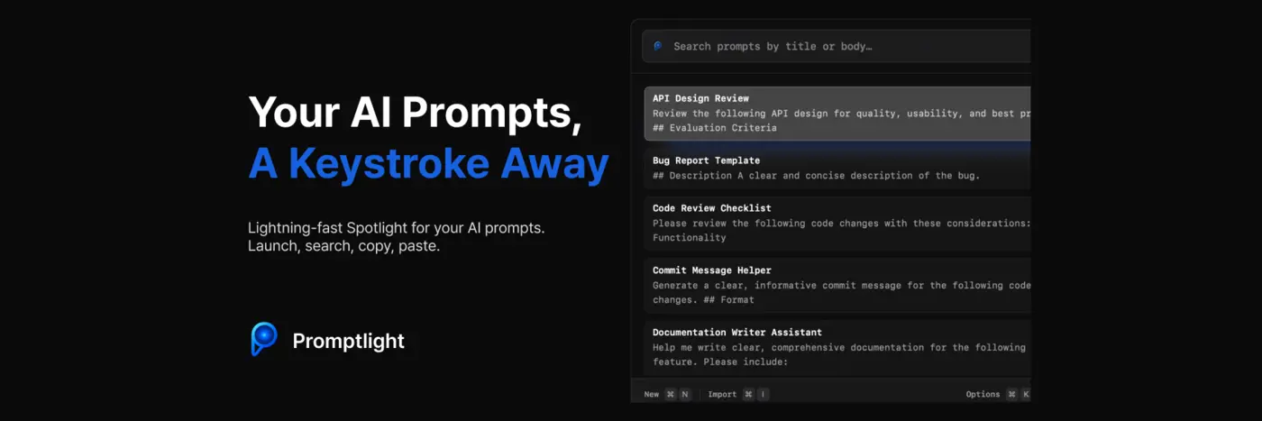 show hn promptlight a universal prompt manager for all your ai tools