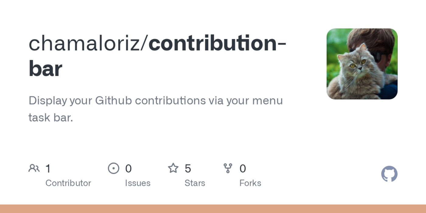 show hn track your github activity with contributionbar