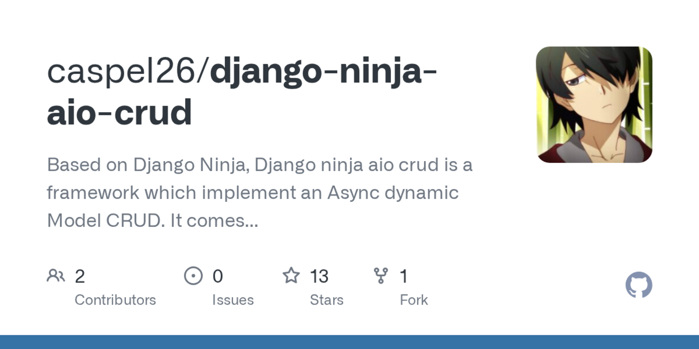 django ninja aio crud rest framework
