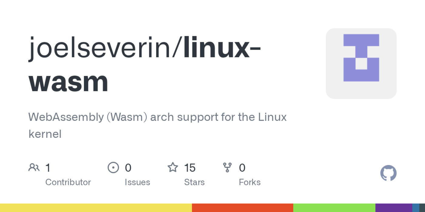 webassembly wasm arch support for the linux kernel