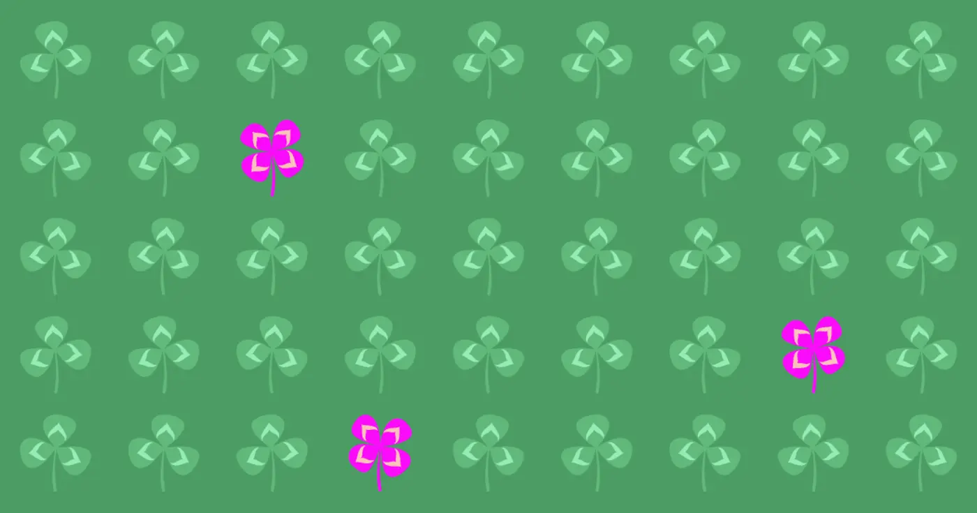 synesthesia helps me find fourleaf clovers