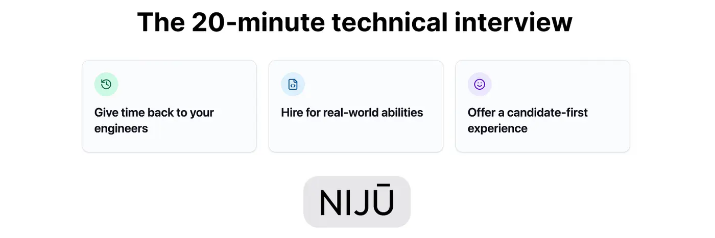 show hn i was tired of wasting engineer time on screening calls so i built niju