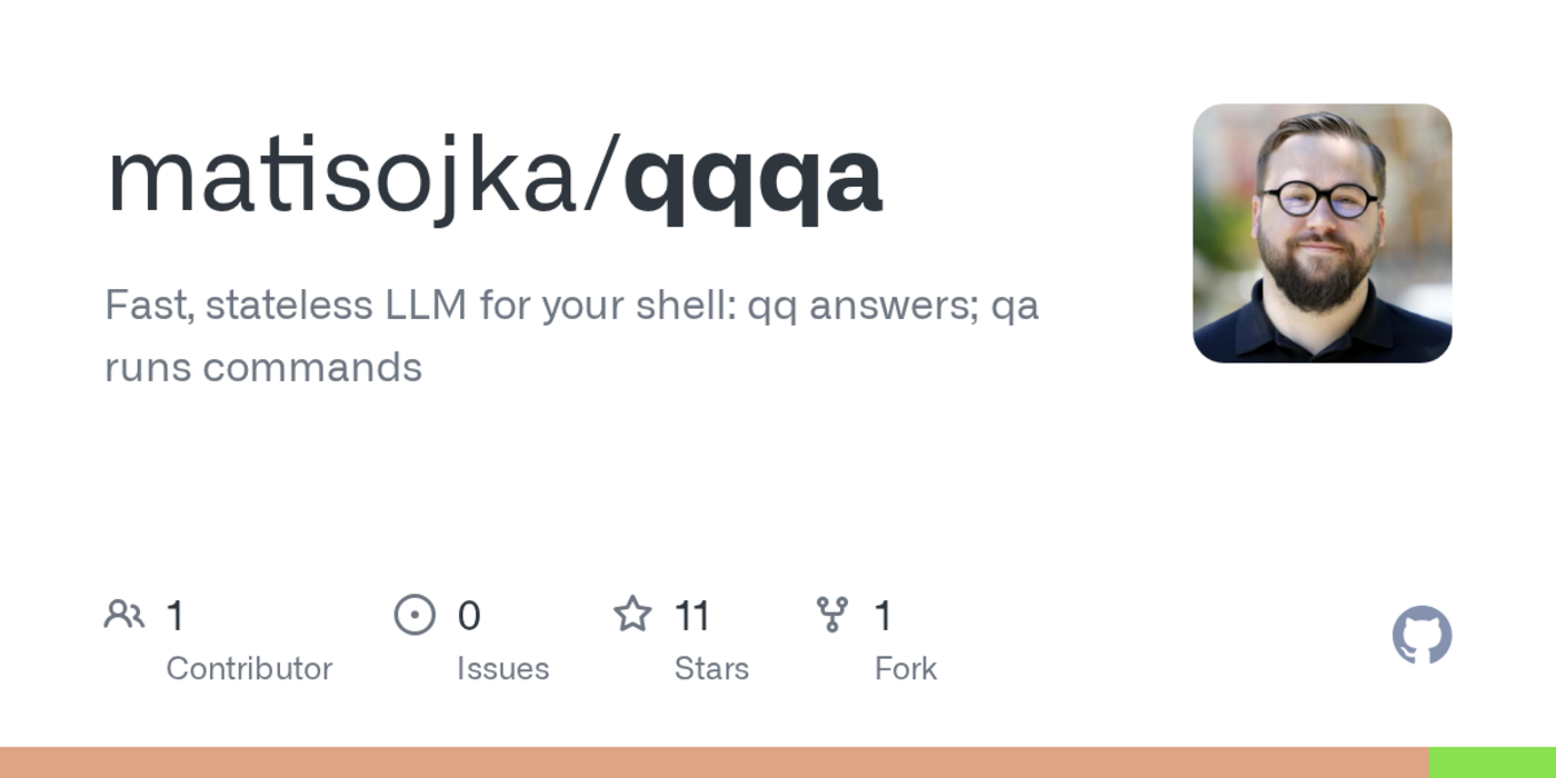 show hn qqqa a fast stateless llmpowered assistant for your shell