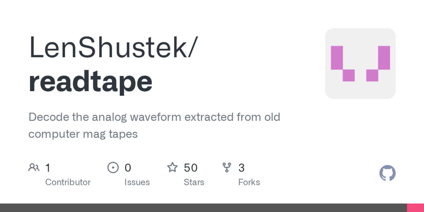 readtape decode the analog waveform extracted from old computer mag tapes