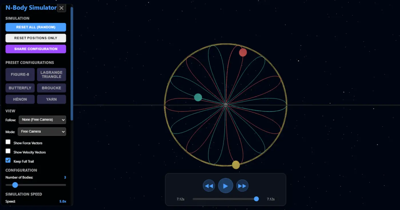 nbody simulator interactive 3 body problem and gravitational physics