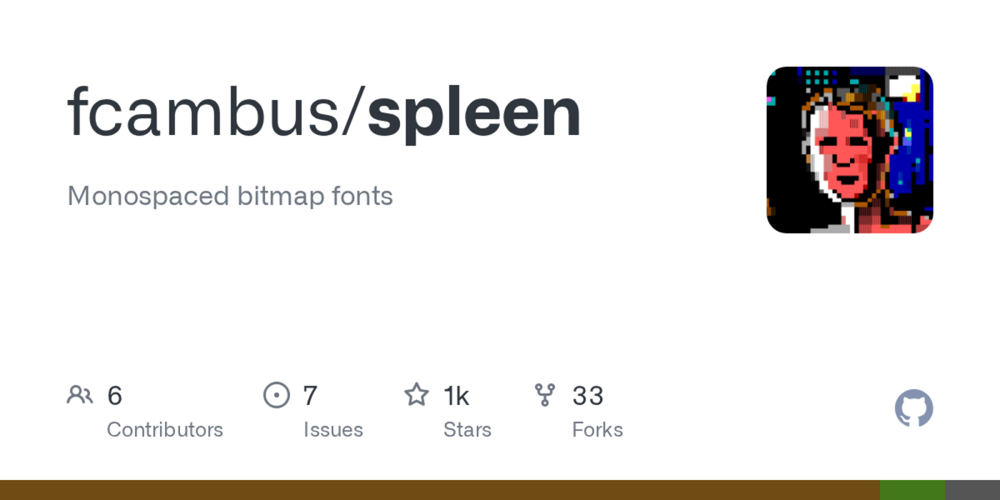 spleen monospaced bitmap fonts