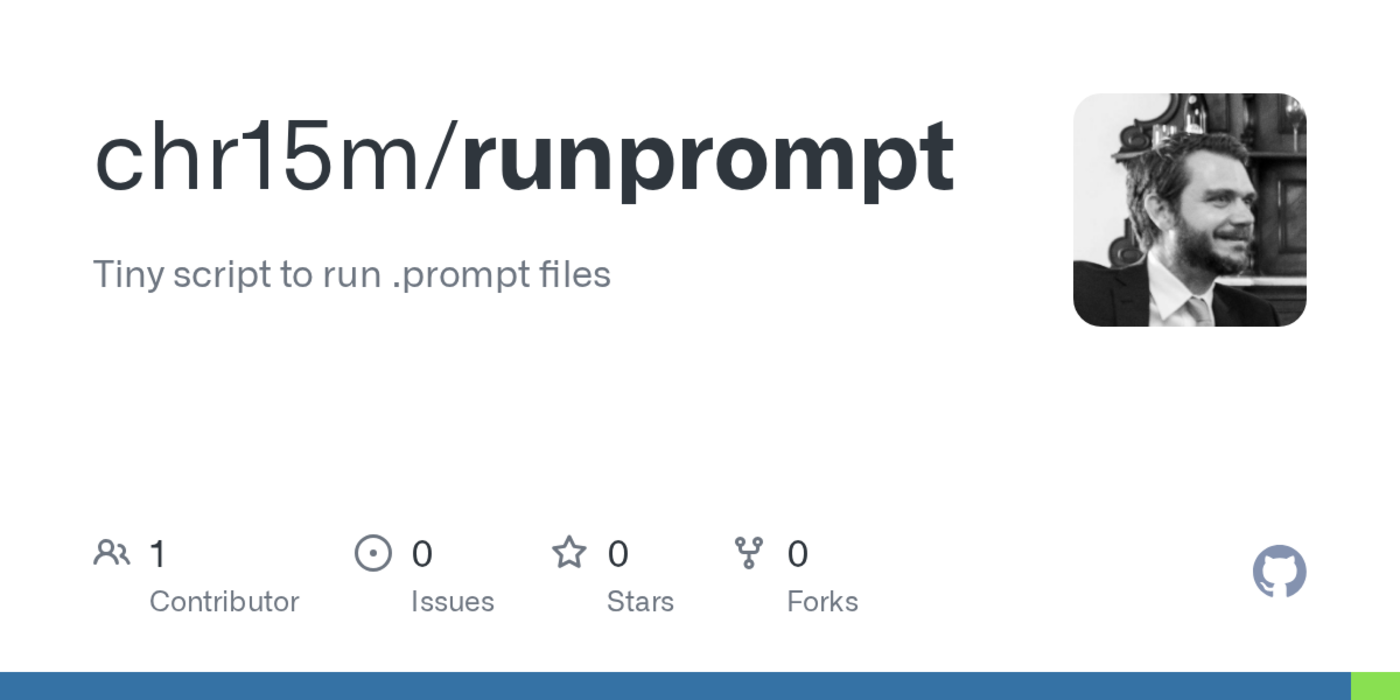 show hn runprompt run prompt files from the command line
