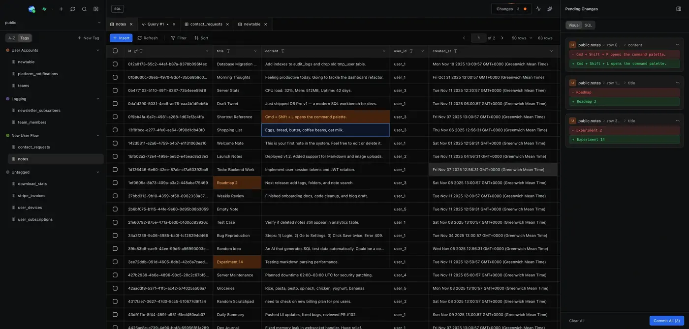 show hn db pro a modern desktop client for postgres mysql sqlite and libsql