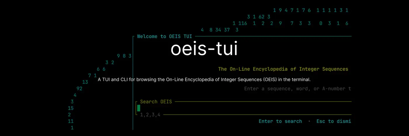 show hn oeistui a tui to search oeis integer sequences in the terminal