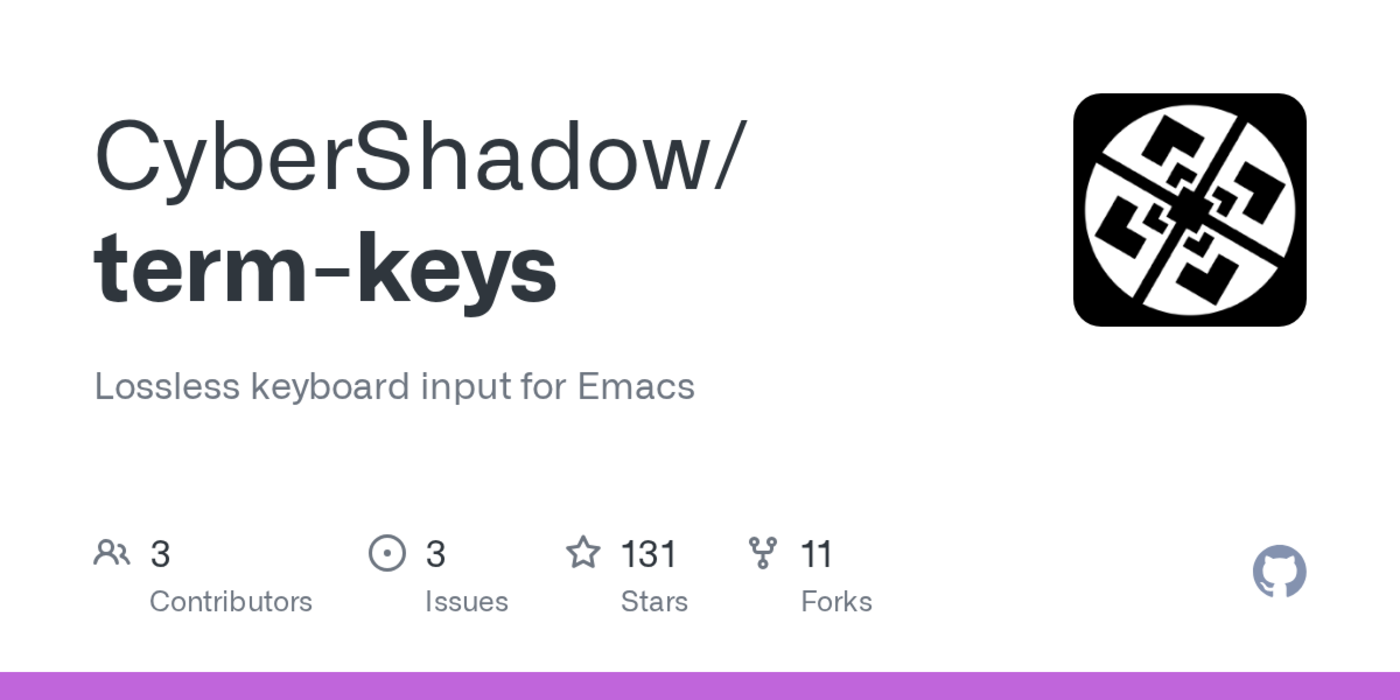 termkeys lossless keyboard input for emacs