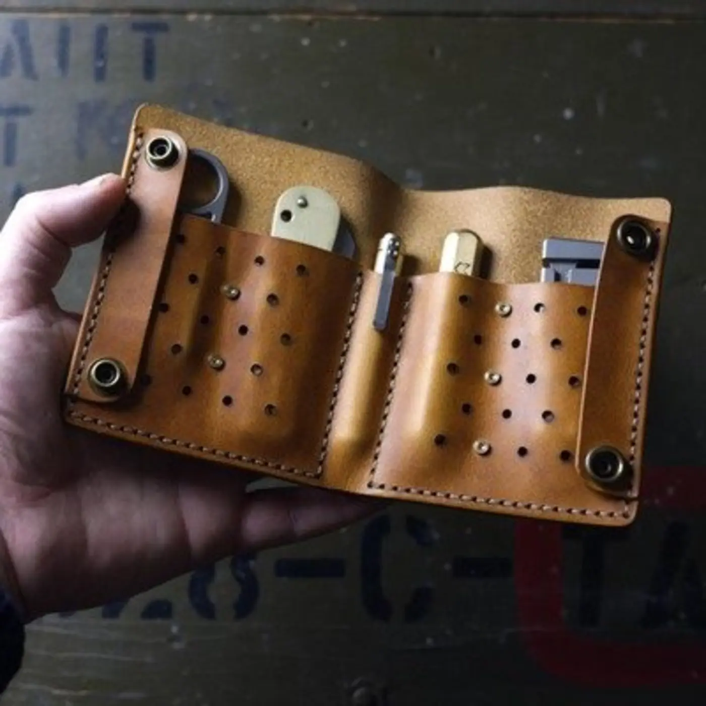 useradjustable leather tool organizers