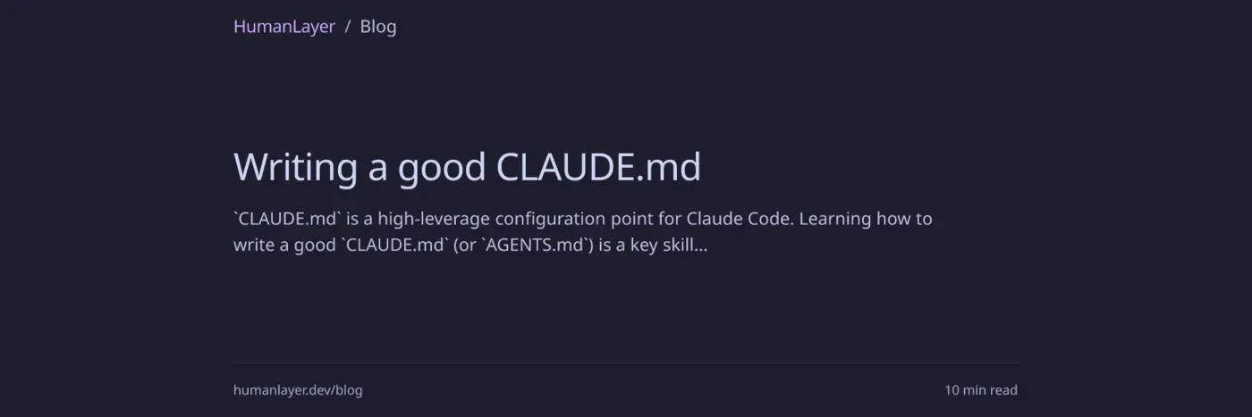 writing a good claudemd