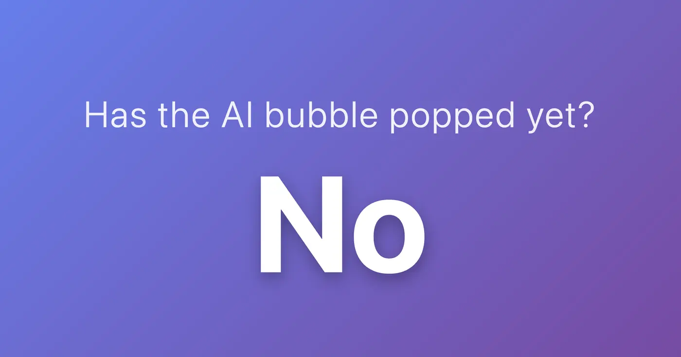 has the ai bubble popped yet