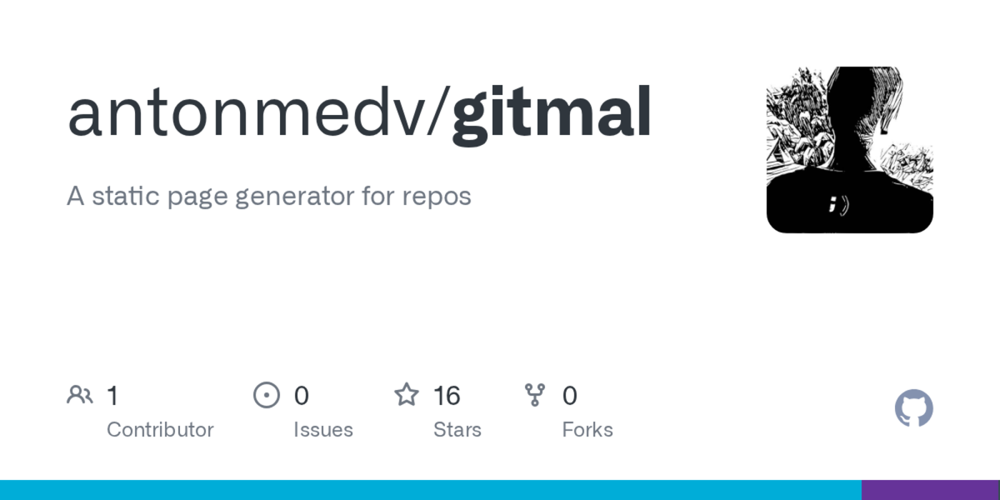 gitmal a static pages generator for git repos