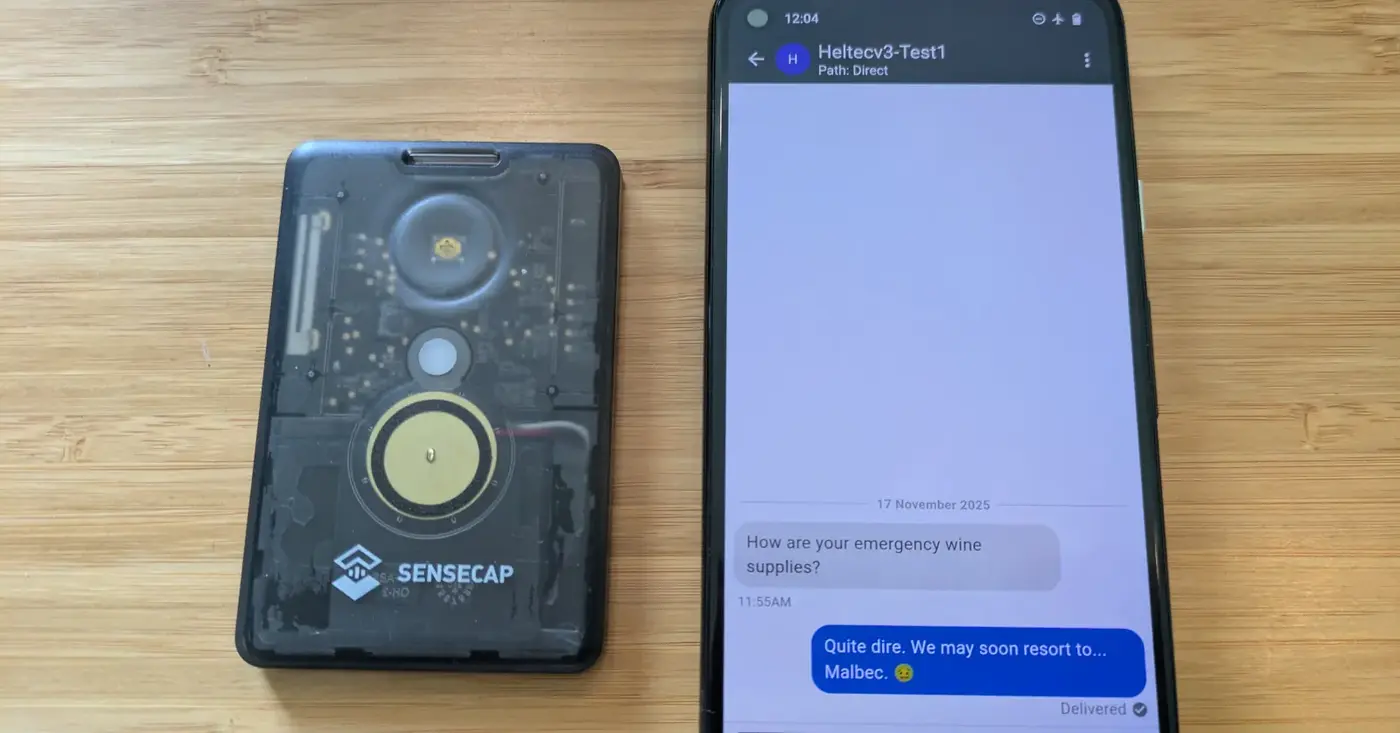 my first impressions of meshcore offgrid messaging