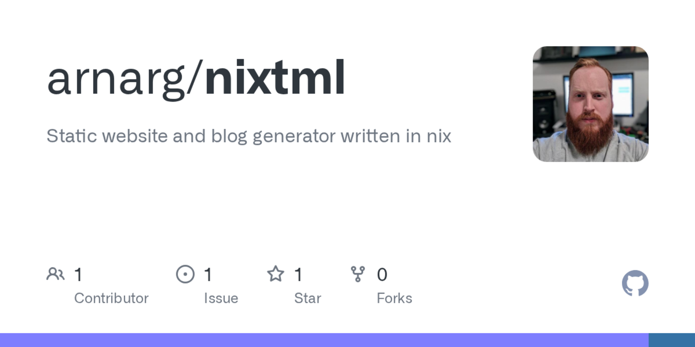 nixtml static website and blog generator written in nix