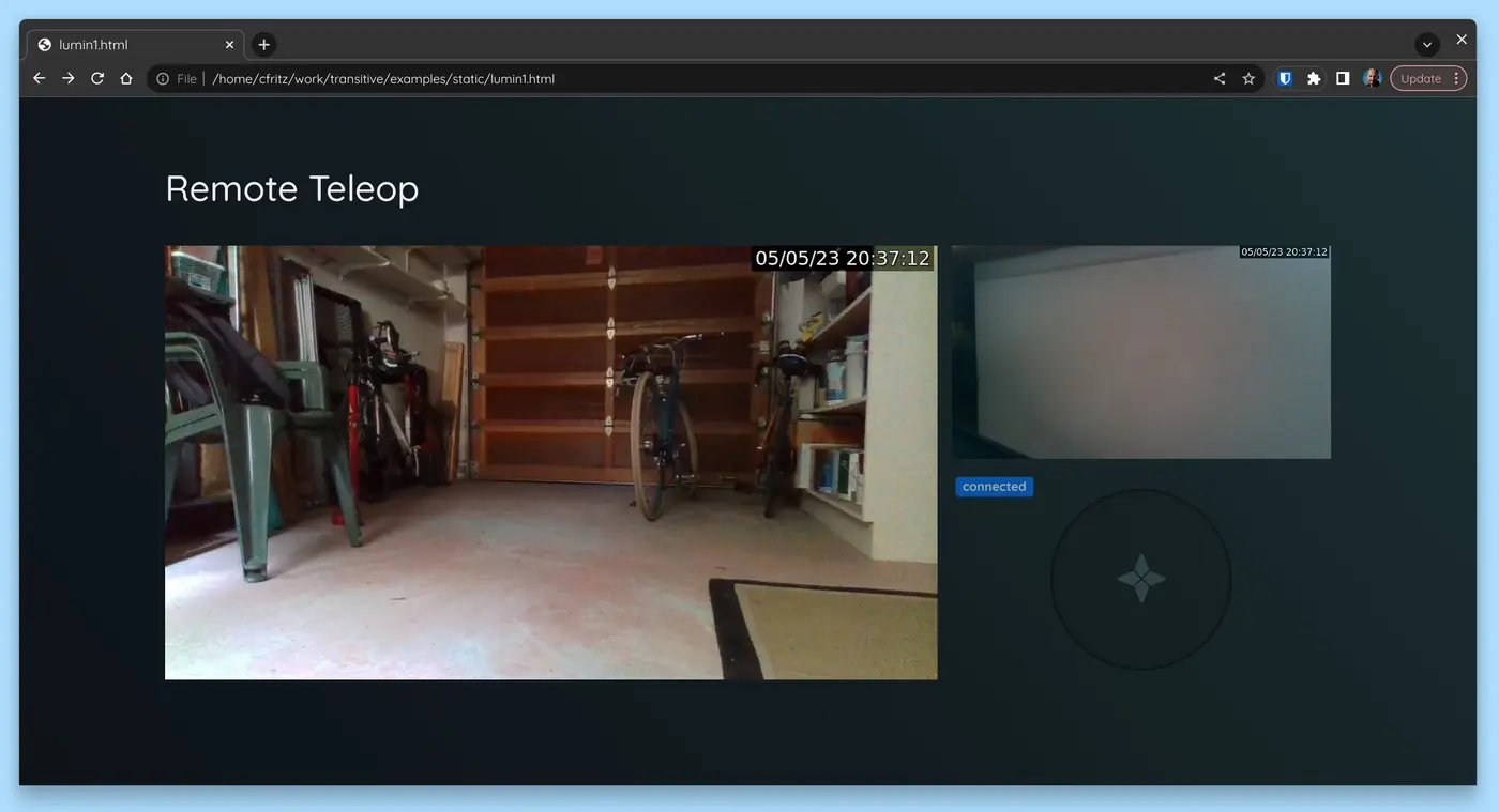 remote teleoperation of robots with live video