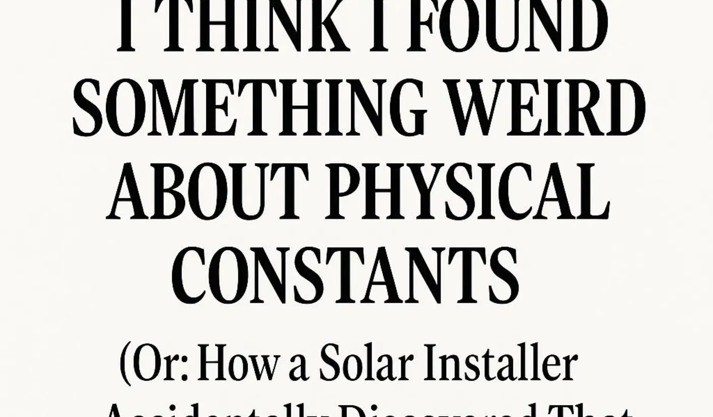 i think i found something weird about physical constants