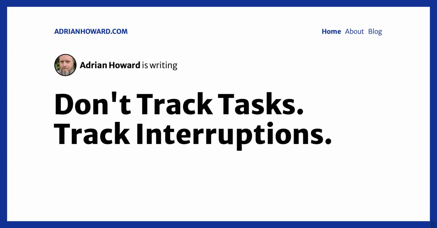 donx27t track tasks track interruptions