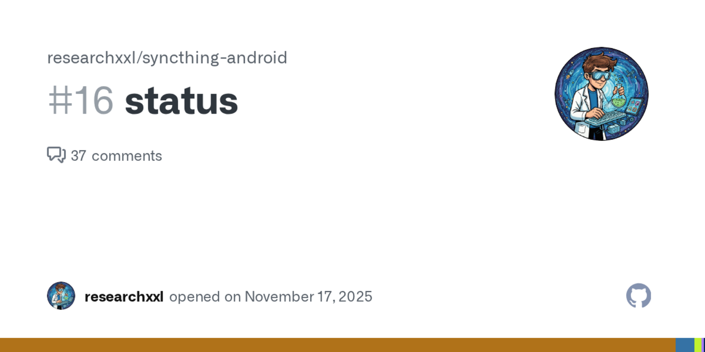 syncthingandroid have had a change of ownermaintainer