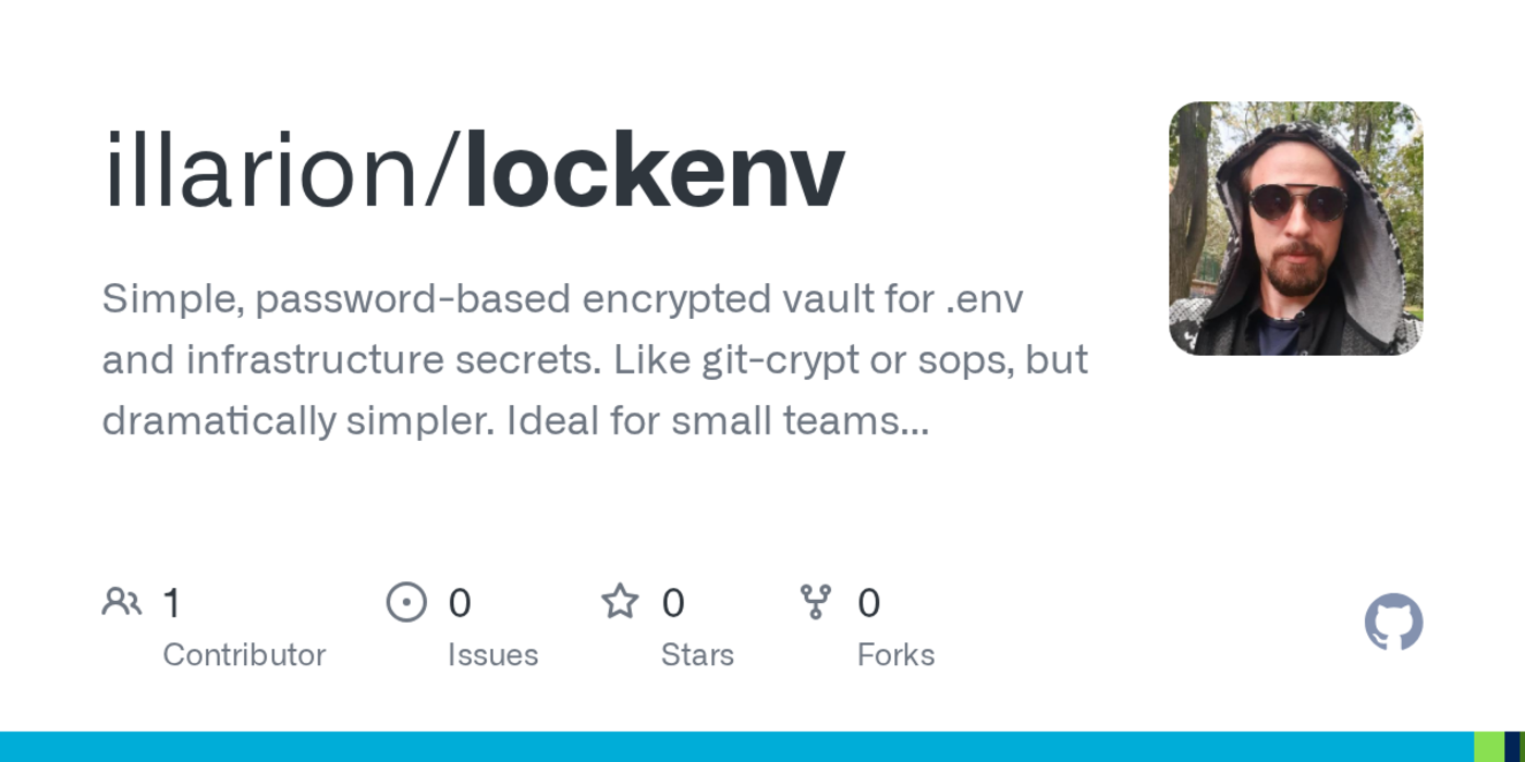 show hn lockenv simple encrypted secrets storage for git