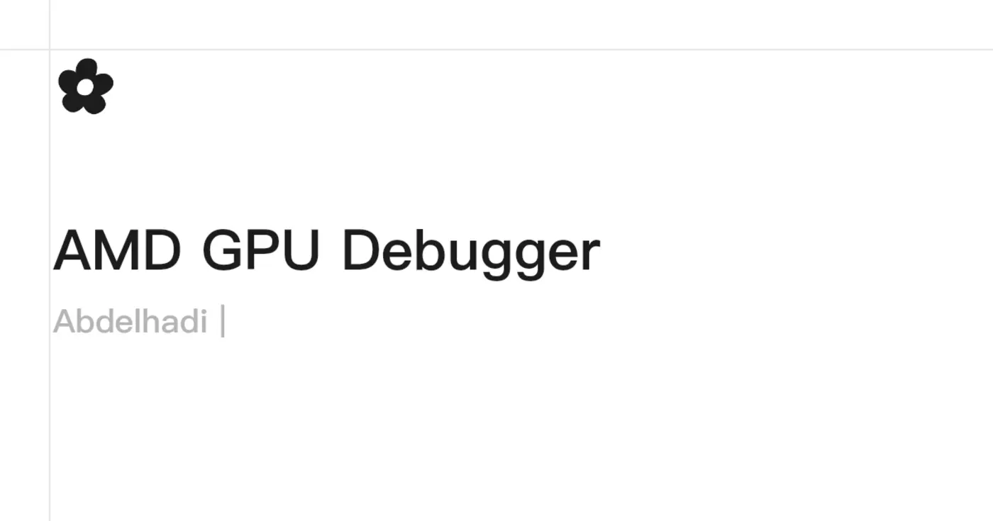 amd gpu debugger