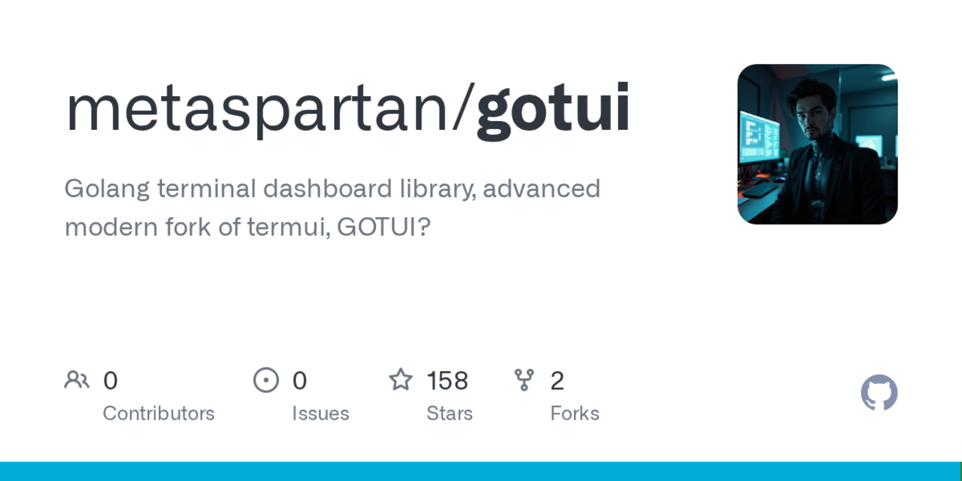 show hn gotui a modern go terminal dashboard library