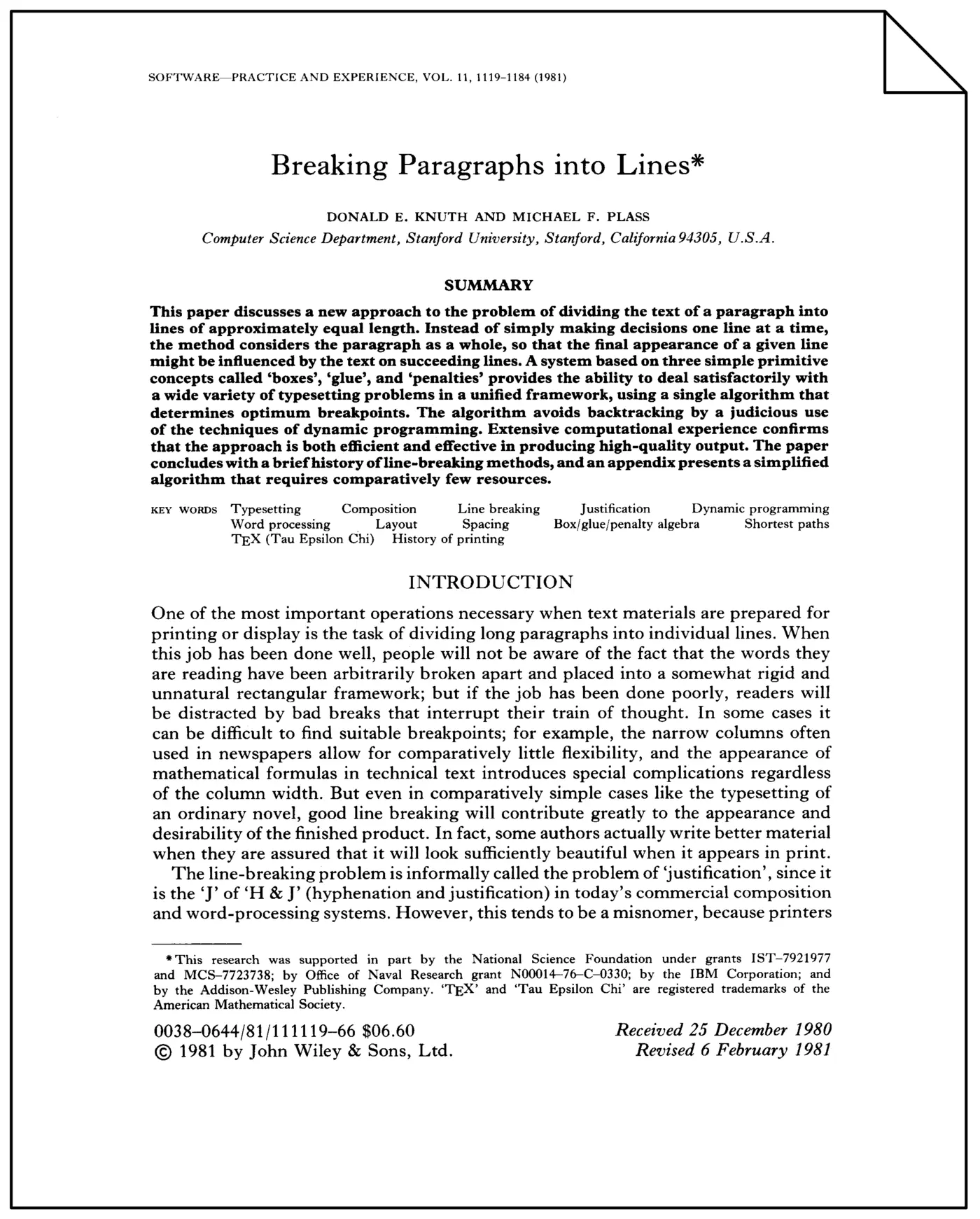 breaking paragraphs into lines pdf