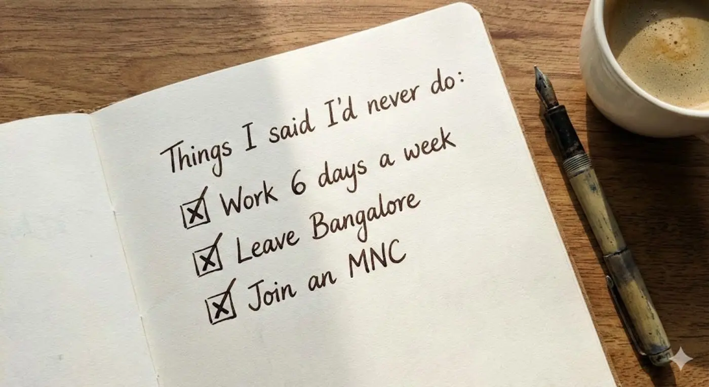 5 jobs 4 years and the mindspace leading to it